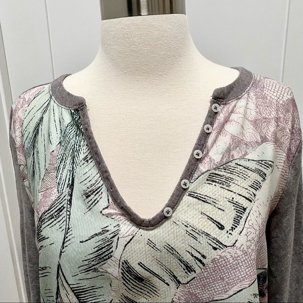 ANTHROPOLOGIE Akemi + Kin Fauna Leopard Print Henley - Picture 4 of 12